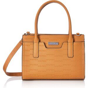 Nautica Women's Sandy Jr Satchel Camel Top Handle Removable Crossbody Bag Purse